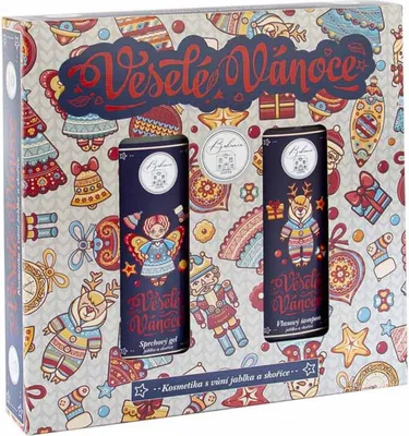 Obrázek produktu pro Kosmetická sada Veselé Vánoce sprchový gel 250 ml a vlasový šampon 250 ml