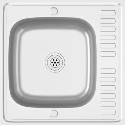 Image de Jeu d'évier de cuisine et égouttoir argenté 600x600x155 mm inox
