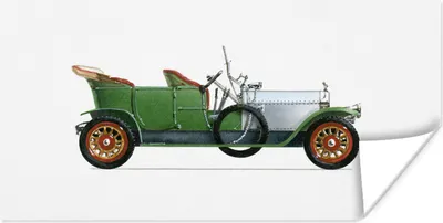Produktbild von MuchoWow® Poster Illustration Rolls-Royce Silver Ghost 160x80 cm - Foto Poster