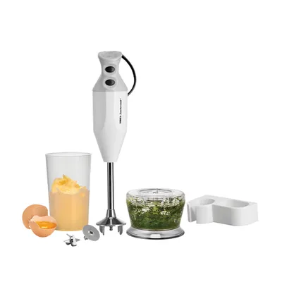 Produktbild von ESGE-Zauberstab M 122 De Luxe 90410 – Stabmixer 140W, 2 Stufen, Zerkleinerer, Mixbecher 600 ml, Multimesser & Schlagscheibe,  Switzerland