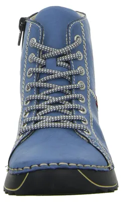 Produktbild von Rieker Damen Stiefelette mit Schnürung sportliches Design 71510, Größe:41 EU, Farbe:Blau