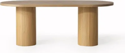 Produktbild von Esstisch Luxus Esszimmertisch Esstisch Tisch Holz Braun Esszimmer Holztisch