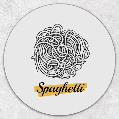 Produktbild von Glas-Herdabdeckplatten Glaskeramikkochfeld-Abdeckung Spritzschutz Glas Runden Schneidebrett fi40 cm - Pasta Spaghetti