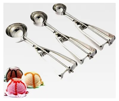 Produktbild von Keksschaufel-Set, Eisportionierer, 3 Stück, für Kekse, Eis, Cupcakes, Muffins, Fleischbällchen