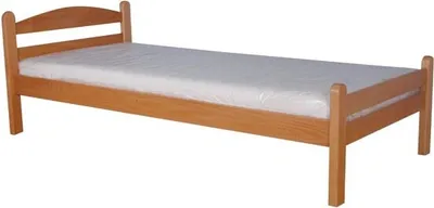 Image de Lit LASSY, pour matelas 120x200, avec sommier à lattes, hêtre massif naturel