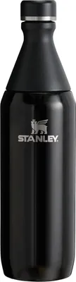 Image de Stanley All Day Slim Bouteille d'eau en acier inoxydable 0.6L - Bouteille thermos Refroidit 6 heures - 11 heures glacé - Sans BPA - Bouteille d'eau anti-fuite - Lavable au lave-vaisselle - Black
