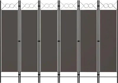Image de Cloison de séparation 6 panneaux Anthracite 240x180 cm