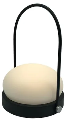 Kabellose LED-Tischleuchte, dimmbar, 22,6 cm, schwarz