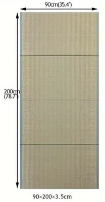 Imagen del producto de Colchoneta de gimnasia - Colchoneta de suelo - Colchoneta de entrenamiento - Colchoneta de tatami - Plegable - Hecha de junco natural - Aroma fresco