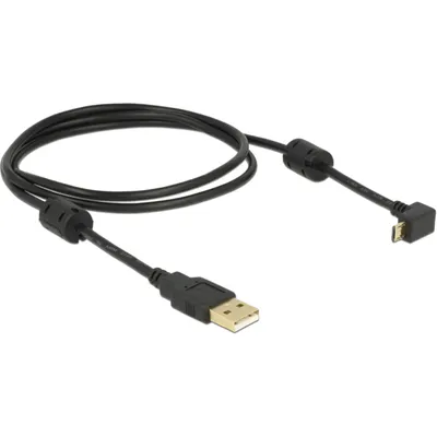 Produktbild von DELOCK USB Kabel A -> Micro-B 90° St/St 1.00m sw