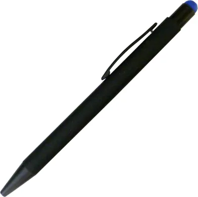 Produktbild von Softtouch-Kugelschreiber aus Metall / gummiert / Stylusfarbe: blau