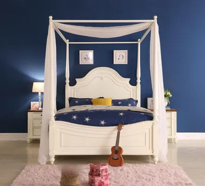 Produktbild von Himmelbett Echtes Holz Bett Design Luxus Betten Klassische Schlfzimmer Möbel