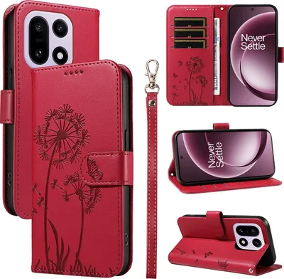 Produktbild von OnePlus 15 Hülle - Coverup Pusteblume Klapphülle - Rot