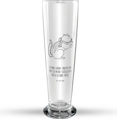 Produktbild von Mr. & Mrs. Panda Bierglas Eichhörnchen Smoothie - Transparent - Geschenk, Glasbierglas, Trinkglas, Bier Glas, Streifenhörnchen, Green Smoothies, Lustige Sprüche, Abnehmen