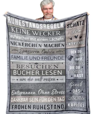 Productafbeelding van Dekentje voor het pensioen, 200x150 cm, grijs, polyester