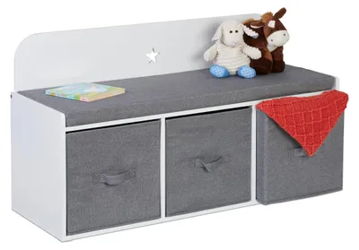 Produktbild von Relaxdays Kinderbank mit Stauraum, HBT: 54 x 99 x 35 cm, Kinderzimmer und Flur,