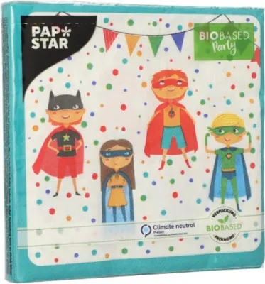 Produktbild von 20 Servietten Superhero - Superhelden-Party 33x33cm