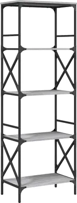 Produktbild von vidaXL Bücherregal 5 Böden Grau Sonoma 59x35x171 cm Holzwerkstoff