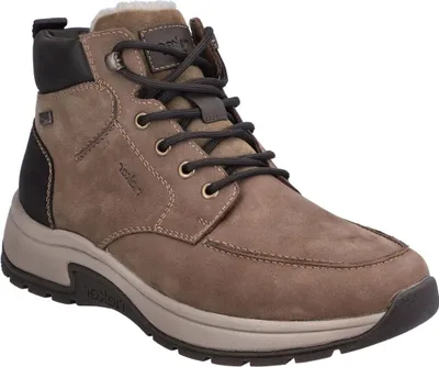 A single brown boot is shown against a white background.