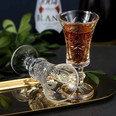 Obrázek produktu pro Elegantní sada sklenic - skleničky na sherry a panáky - 6 kusů