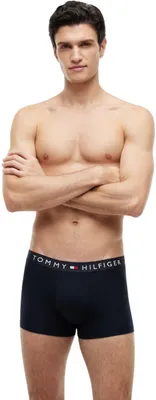 Produktbild von Tommy Hilfiger Herren 3er Pack Boxershorts Trunks mit Logobund, Mehrfarbig (des