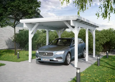 Produktbild von Carport Chicago I Einzelcarport Flachdach 3,44x5,04 m 250 kg/m² Schneelast 12 cm Pfostenstärke