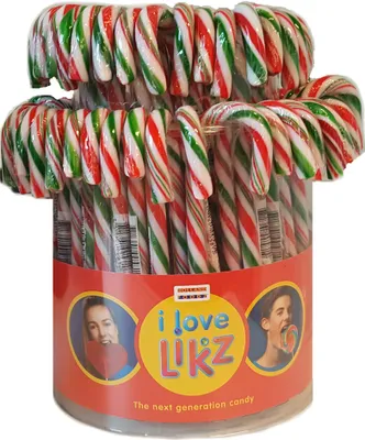 Produktbild von Holland Foodz Zuckerstangen Farbe bunt rot weiß grün 12g 72 Stück