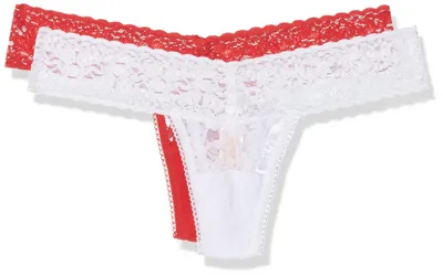 Produktbild von Sylvie Flirty Lingerie Damen String Aki 2er Pack, Rot/Weiß, One Size