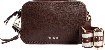 Immagine prodotto di Ted Baker Pelle borsa a tracolla WILLSA Mini Webbing Leather Crossbody Bag Brown marrone