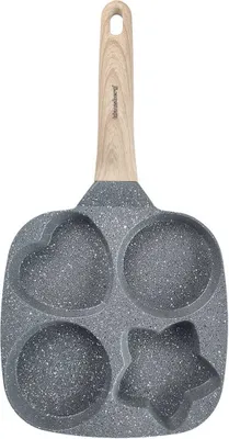 Produktbild von 4-in-1 Marmorpfanne für Pfannkuchen, Eier und Krapfen, 18 cm, GRAU, KLAUSBERG KB-7808
