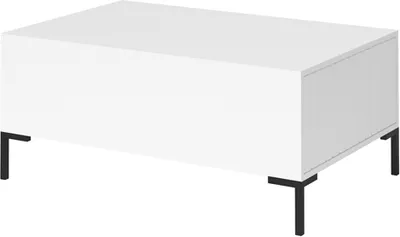 Obrázek produktu pro Konferenční stolek Albello Lanel Konferenční stolek do obývacího pokoje Konferenční stolek do ložnice Bílý 105x46x70