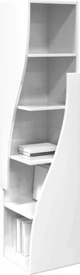 Produktbild von vidaXL Eckschrank Hochglanz Weiß 32x32x140cm Holzwerkstoff