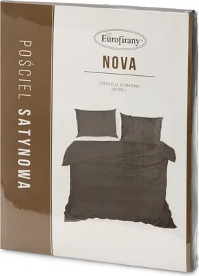 Zdjęcie produktu dla Pościel satynowa 180x200 stalowa monochromatyczna Nova 3 Eurofirany