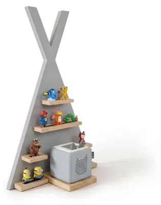 Image de Étagère murale Toniebox avec espace de rangement magnétique pouvant accueillir 34 figurines