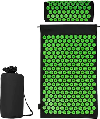 Zdjęcie produktu dla Zestawy akupresury z poduszką - Mata do masażu - Relaks i masaż - Poprawia krążenie krwi - 68 x 68 x 10 cm