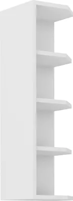 A white shelving unit.
