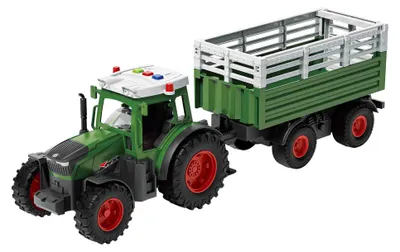 Produktbild von Wiky Vehicles Traktor mit Anhänger 42 cm Licht und Sound Schwungradantrieb