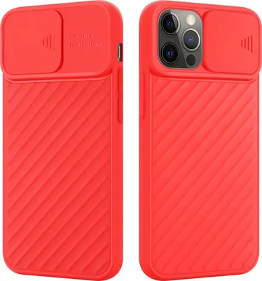Image de Cadorabo Housse pour Apple iPhone 12 / 12 PRO Housse de protection en TPU rouge Etui Protection pour appareil photo