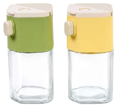 Glas-Gewürzstreuer 2er-Set, Salz- und Pfefferstreuer, 200 ml