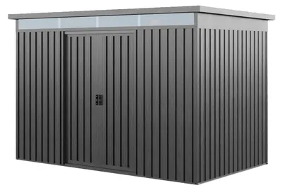 Produktbild von GFP Primeyard Gerätehaus Metall Gartenhaus 260x160x200 cm Geräteschuppen grau