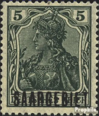 Produktbild von Briefmarken Saarland 1920 Mi 32 postfrisch Germania mit Aufdruck