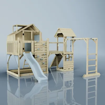 Produktbild von OutdoorToys Spielturm Luna aus Holz in Blau