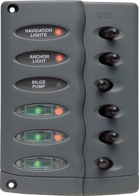 Obrázek produktu pro BEP Marine 12V/24V 6cestný spínací panel