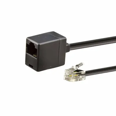 Zdjęcie produktu dla e+p T 19, 6 m, RJ-12 (6p4c), RJ-12 (6p4c), Czarny, Męska, Żeńska