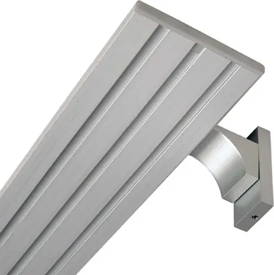 Produktbild von Vorhangschiene "silber" aus Aluminium, alle Längen bis 480cm möglich, Flache Gardinenschiene ( 7mm ), "1- / 2-/ 3- /4-läufig" inkl. Vorhanggleiter