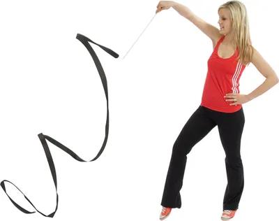 Produktbild von Gymnastikband Tanzband Turnband Rhythmikband Wirbelband Schwungband mit Stab 5 m