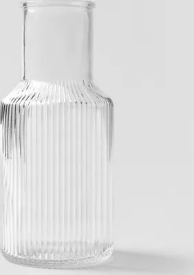 Zdjęcie produktu dla HOMLA Wazon TOLLE szklany prążkowany transparentny 10x22 cm