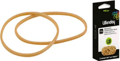 Image de Wonday FEL180002 Wonday anneaux en caoutchouc en boîte, naturel, 120 mm, 100 g