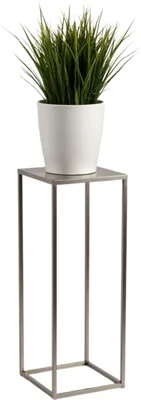 Produktbild von FRAMADO, Pflanzenständer Ferro, Metallregal, Blumenständer, 24x24x80cm, Silber