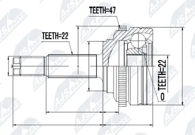 Produktbild von NTY Gelenksatz Antriebswelle Radseitig für CHEVROLET Aveo / Kalos Schrägheck (T250, T255) NPZ-DW-021
